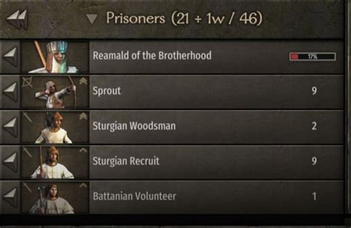 Can't recruit prisoners bannerlord?