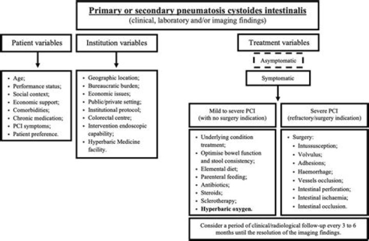 How is pneumatosis intestinalis treatment?