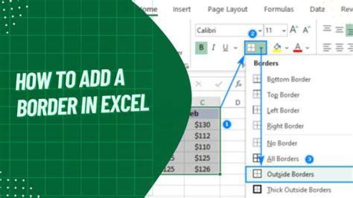 How to get border in excel?