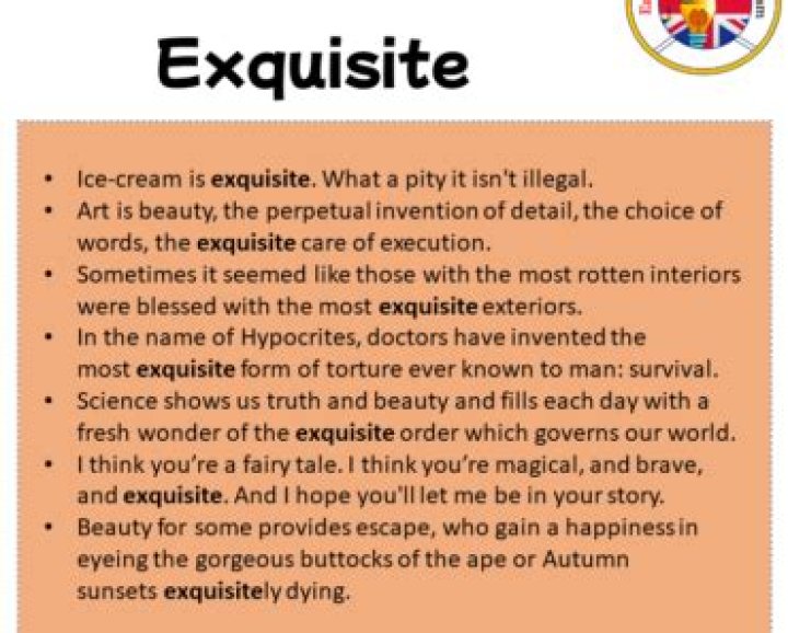 How to use exquisite in a sentence?