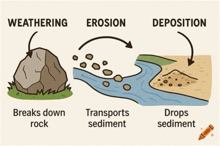 How weathering carried away by erosion?
