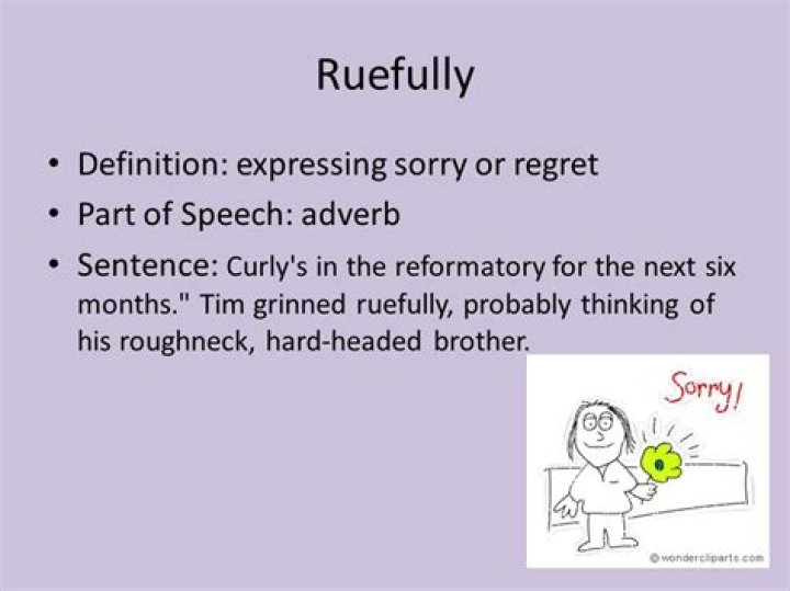 When to use ruefully?