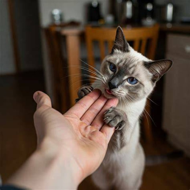 Who do cats bite?