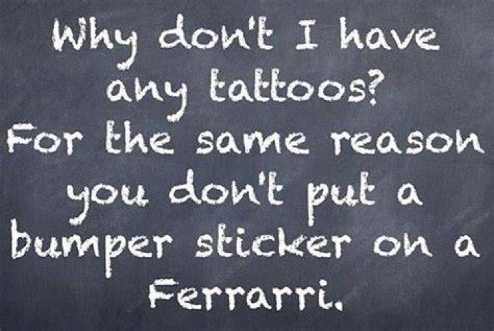 Why put a bumper sticker on a ferrari?